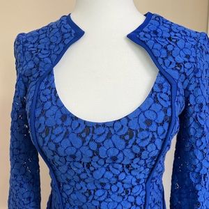 Black Halo Royal blue lace dress size 2